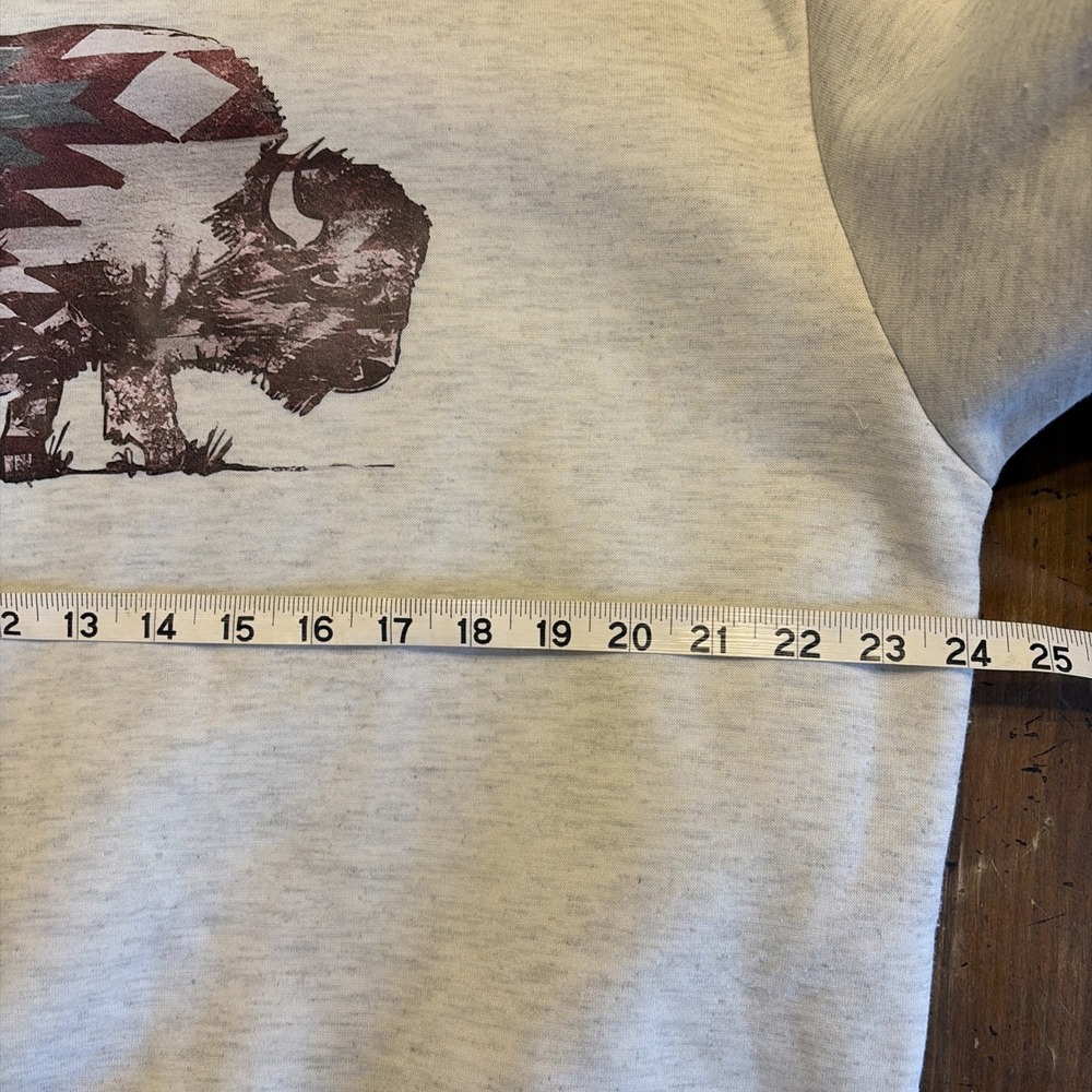 Oversized Grannycore Wild Buffalo Country Western Cowgirl Crew Sweatshirt XXL - Picture 5 of 6